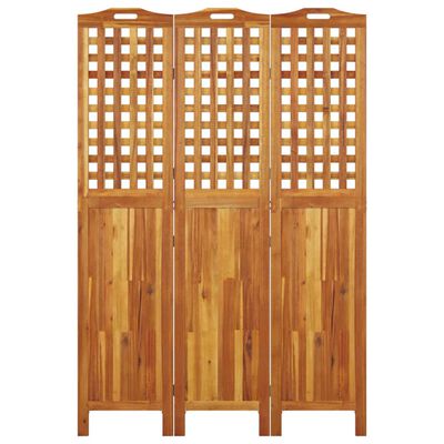 vidaXL 3-Panel Room Divider 121.5x2x180 cm Solid Wood Acacia,  vidaXL 3-Panel Room Divider 121.5x2x180 cm Solid Wood Acacia