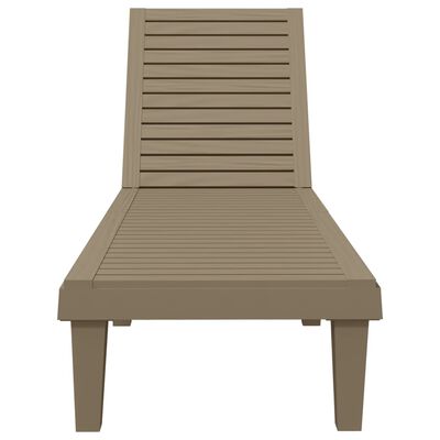 vidaXL Sun Lounger Light Brown 155x58x83 cm Polypropylene, light brown vidaXL Sun Lounger Light Brown 155x58x83 cm Polypropylene