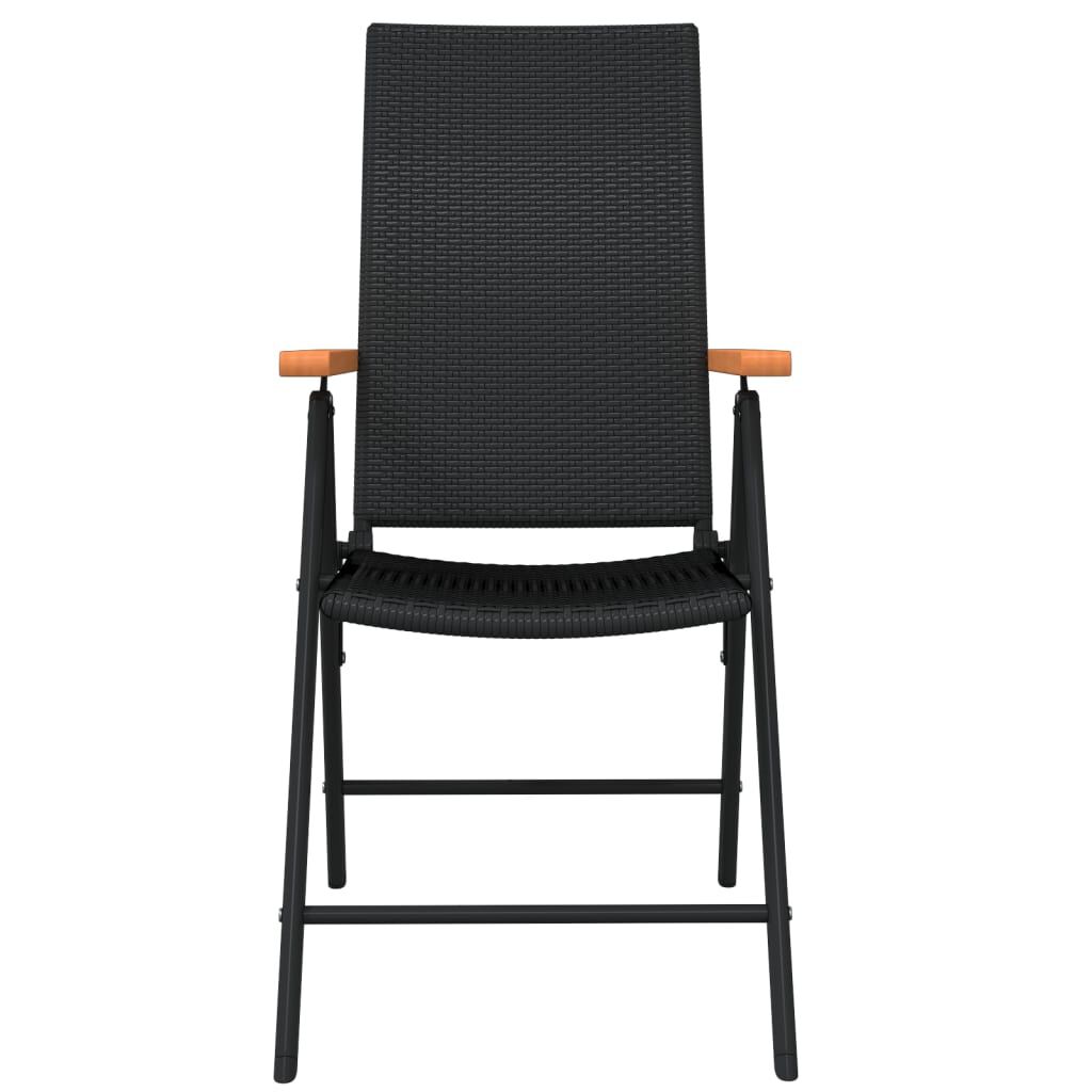 vidaXL 5 Piece Garden Dining Set Black
