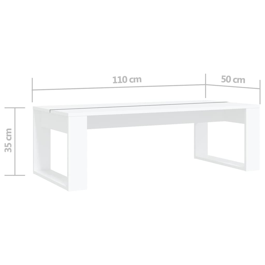 vidaXL Coffee Table Concrete Grey 110x50x35 cm Engineered Wood