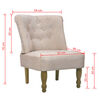 vidaXL French Chairs 2 pcs Cream Fabric