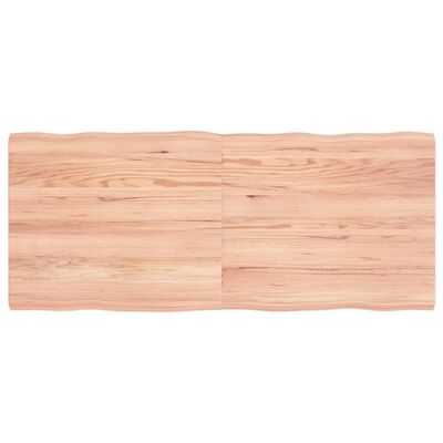 vidaXL Table Top Light Brown 140x60x(2-4)cm Treated Solid Wood Live Edge