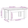 vidaXL Coffee Table Black 100x60x42 cm Engineered Wood