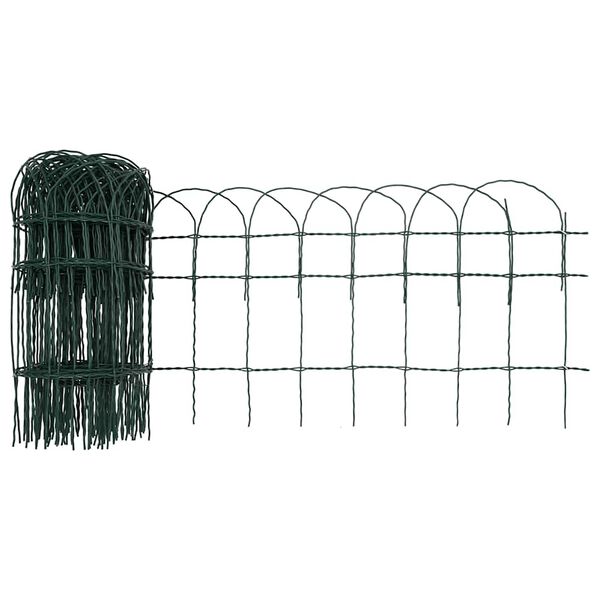 vidaXL Garden Border Fence Powder-coated Iron 10x0.4 m