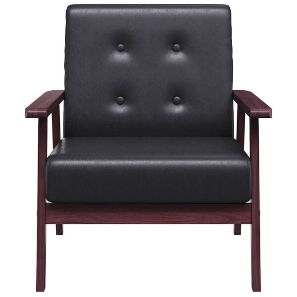 vidaXL Armchair Black Faux Leather