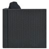 vidaXL 5 Piece Garden Lounge Set with Cushions Poly Rattan Black