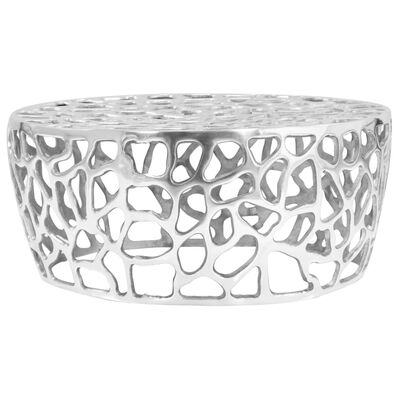 vidaXL Coffee Table Casted Aluminium 70x30 cm Silver,  vidaXL Coffee Table Casted Aluminium 70x30 cm Silver