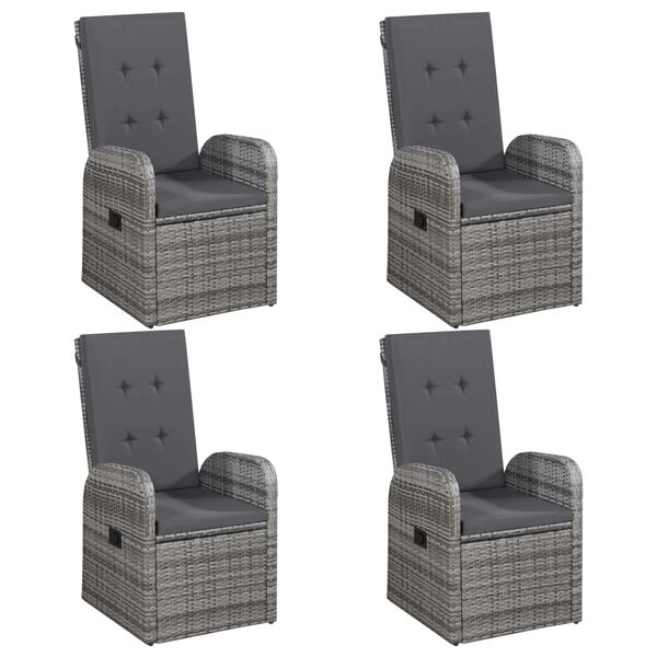 vidaXL 5 Piece Garden Dining Set Grey