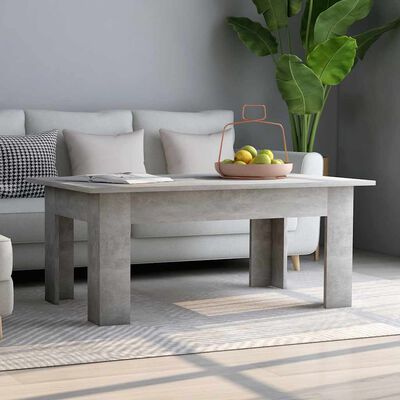 vidaXL Coffee Table Concrete Grey 100x60x42 cm Engineered Wood, concrete grey vidaXL Coffee Table Concrete Grey 100x60x42 cm Engineered Wood