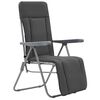 vidaXL Folding Garden Chairs with Cushions 2 pcs Grey