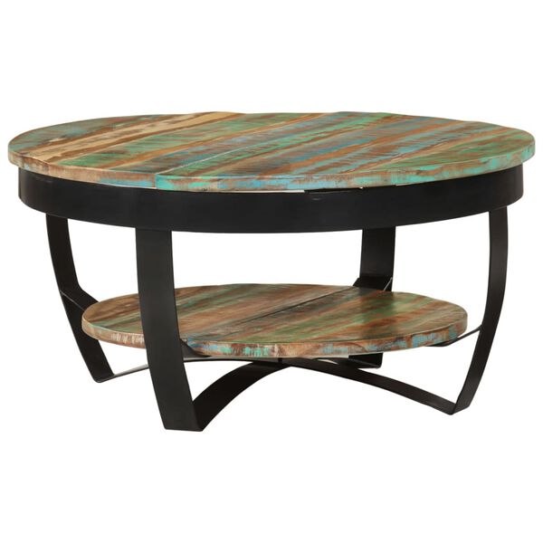 vidaXL Coffee Table Solid Reclaimed Wood 65x32 cm