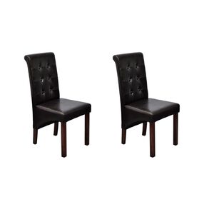 vidaXL Dining Chair | Set of 2 | Brown