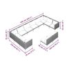 vidaXL 12 Piece Garden Lounge Set with Cushions Poly Rattan Dark Grey