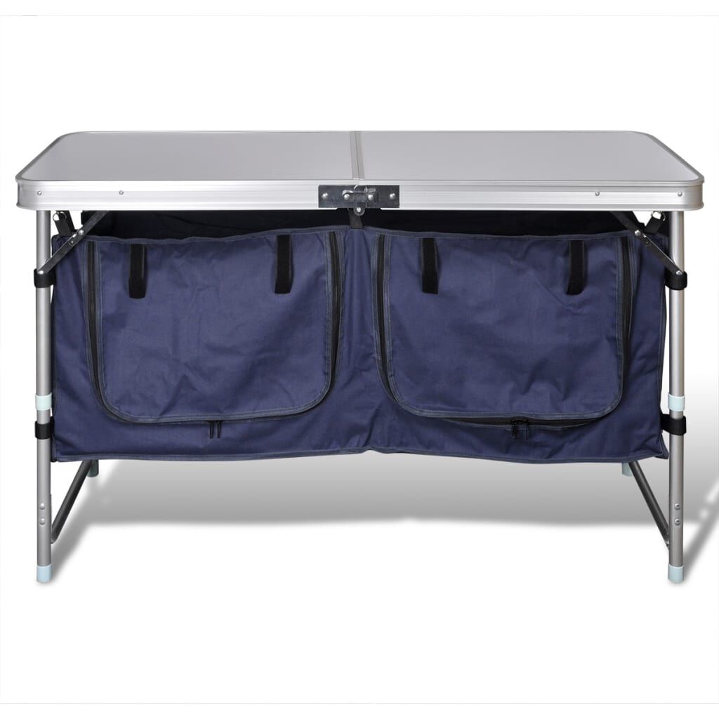 vidaXL Foldable Camping Cupboard with Aluminium Frame