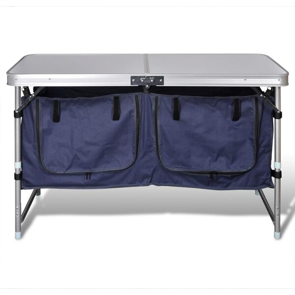 vidaXL Foldable Camping Cupboard with Aluminium Frame