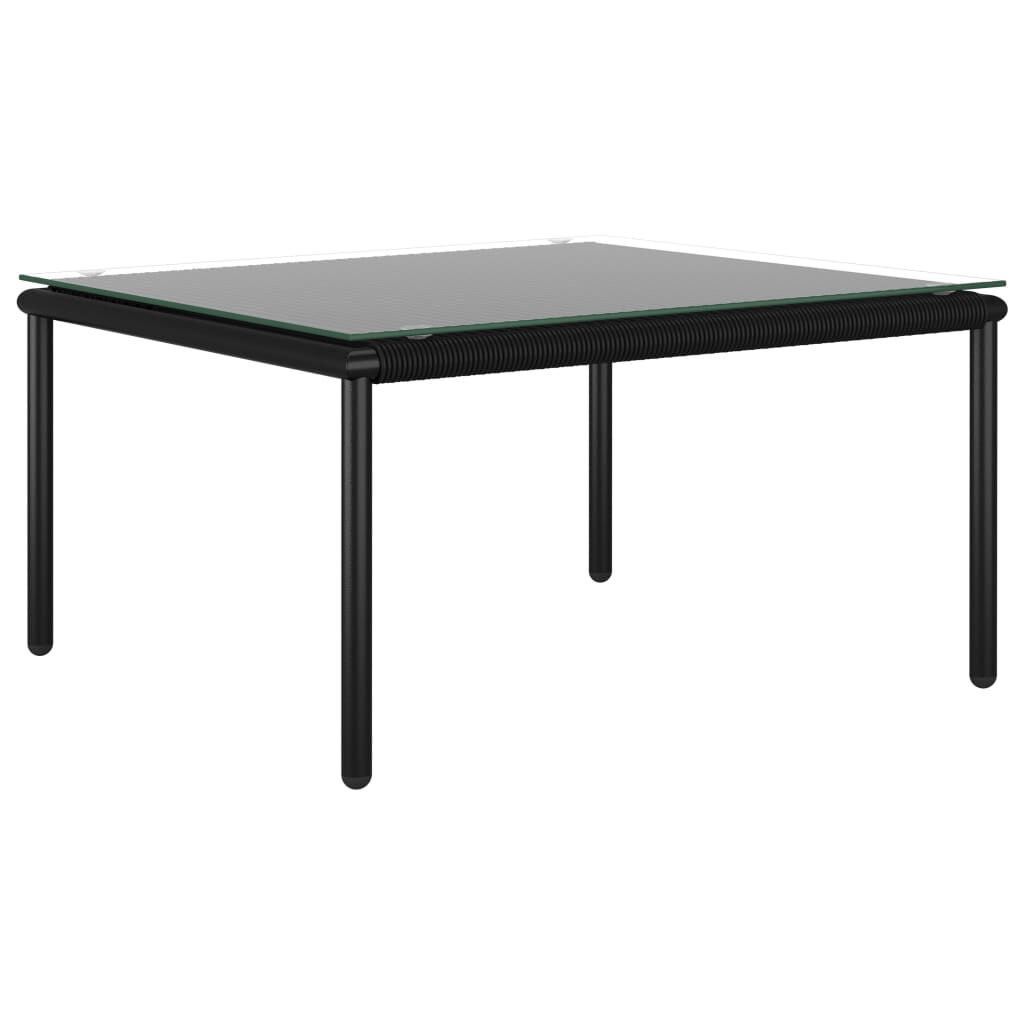 vidaXL 6 Piece Garden Lounge Set with Cushions Black PVC