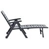 vidaXL Folding Sun Lounger Plastic Anthracite