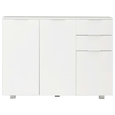 vidaXL Sideboard High Gloss White 107x35x80.5 cm, white vidaXL Sideboard High Gloss White 107x35x80.5 cm