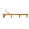 vidaXL Folding Sun Lounger with Cushion Solid Wood Acacia Cream White
