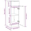 vidaXL Bathroom Cabinet High Gloss White 32x33.5x90 cm Engineered Wood