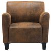 vidaXL Sofa Chair Brown 70x69x72 cm Faux Suede Leather