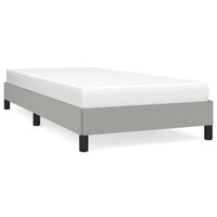 vidaXL Bed Frame without Mattress Light Grey 92x187 cm Single Fabric, light grey vidaXL Bed Frame without Mattress Light Grey 92x187 cm Single Fabric