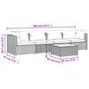 vidaXL 5 Piece Garden Lounge Set with Cushions Poly Rattan Grey