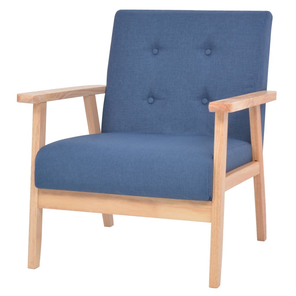 vidaXL Armchair Blue Fabric