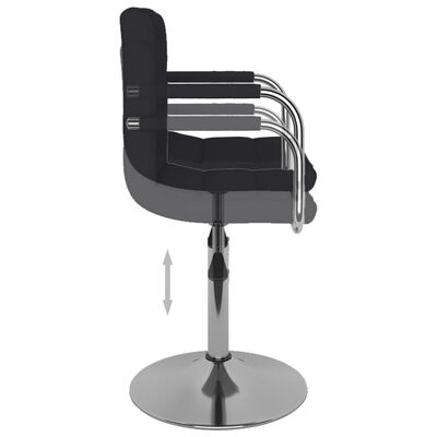 vidaXL Bar Stool Black Fabric, black vidaXL Bar Stool Black Fabric