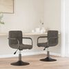 vidaXL Swivel Dining Chairs 2 pcs Dark Grey Velvet