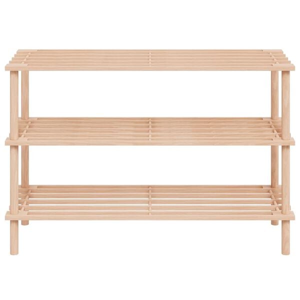 vidaXL 3-Tier Shoe Racks 2 pcs Solid Fir Wood