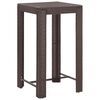 vidaXL 5 Piece Garden Bar Set with Cushions Poly Rattan Brown