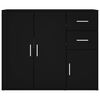 vidaXL Sideboard Black 91x29.5x75 cm Engineered Wood