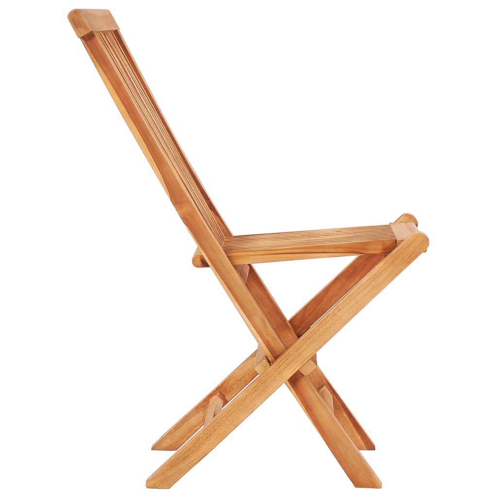 vidaXL 5 Piece Folding Outdoor Dining Set Solid Teak Wood