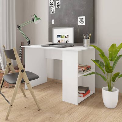 vidaXL Desk White 110x60x73 cm Engineered Wood, white vidaXL Desk White 110x60x73 cm Engineered Wood