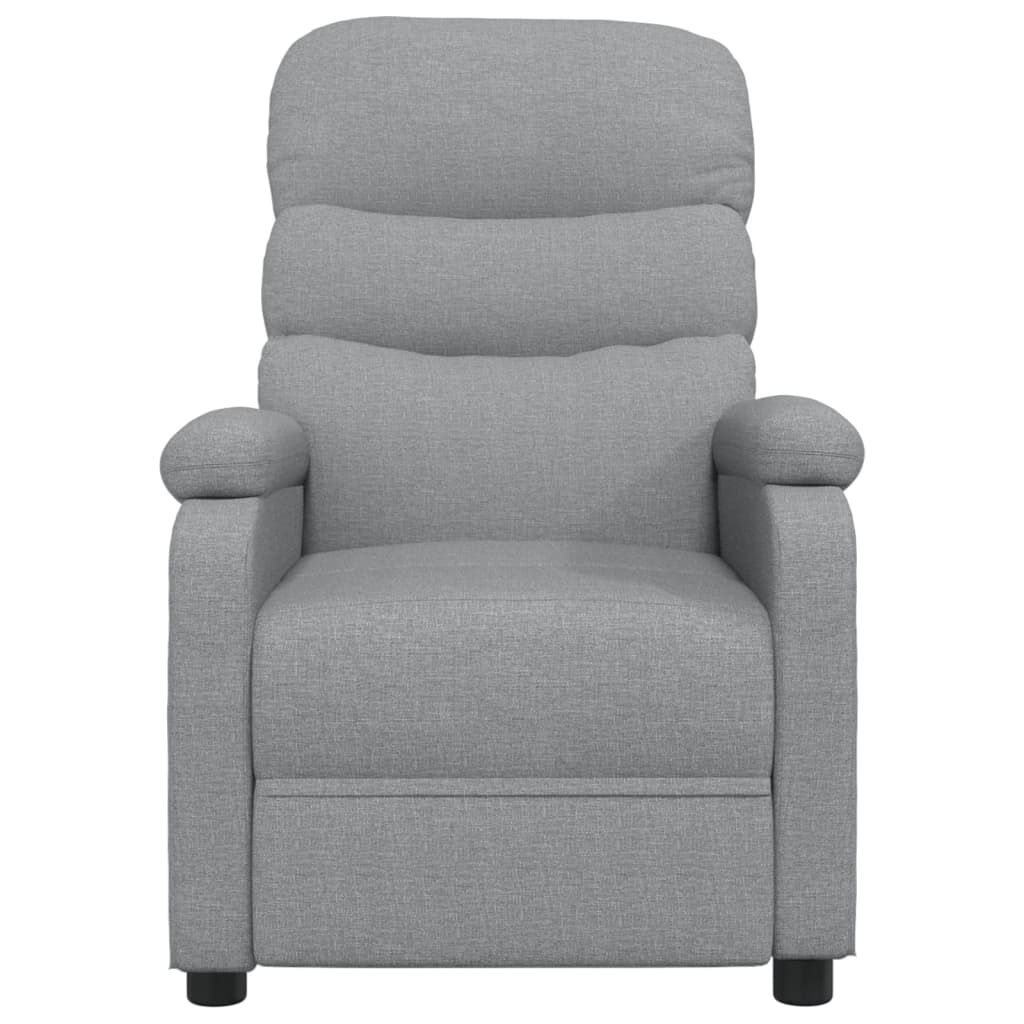 vidaXL Recliner Chair Light Grey Fabric