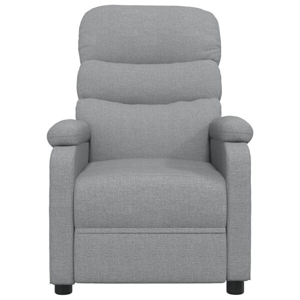vidaXL Recliner Chair Light Grey Fabric