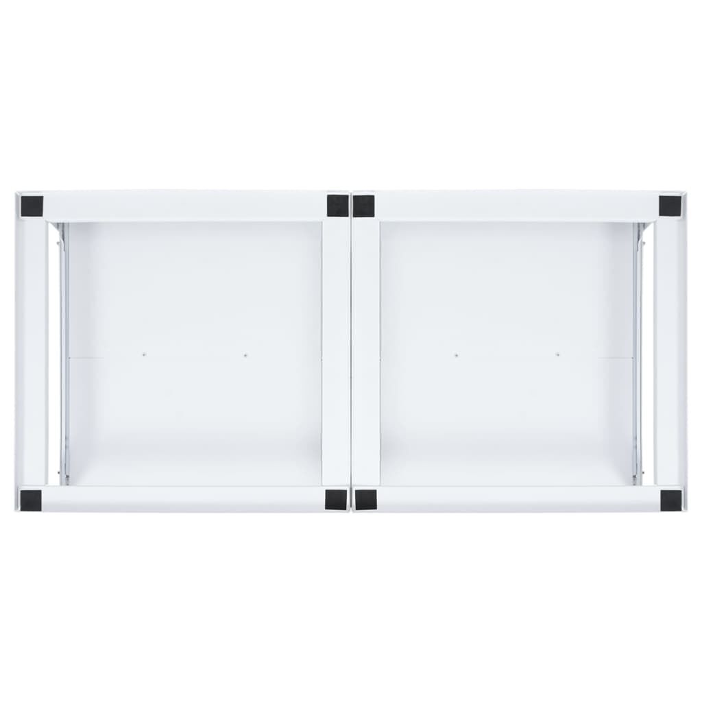 vidaXL Washing and Drying Machine Pedestal with Pull-out Shelves White