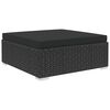 vidaXL 5 Piece Garden Lounge Set with Cushions Poly Rattan Black