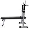 vidaXL Workout Bench with Weight Rack, Barbell and Dumbbell Set 30.5kg