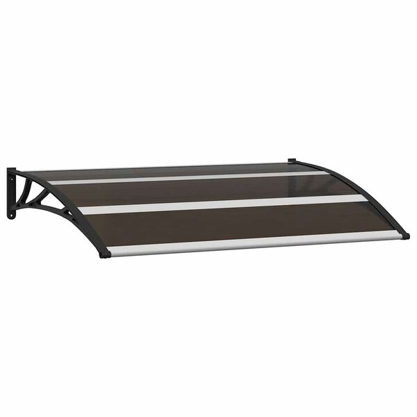 vidaXL Door Canopy Black 120x75 cm PC