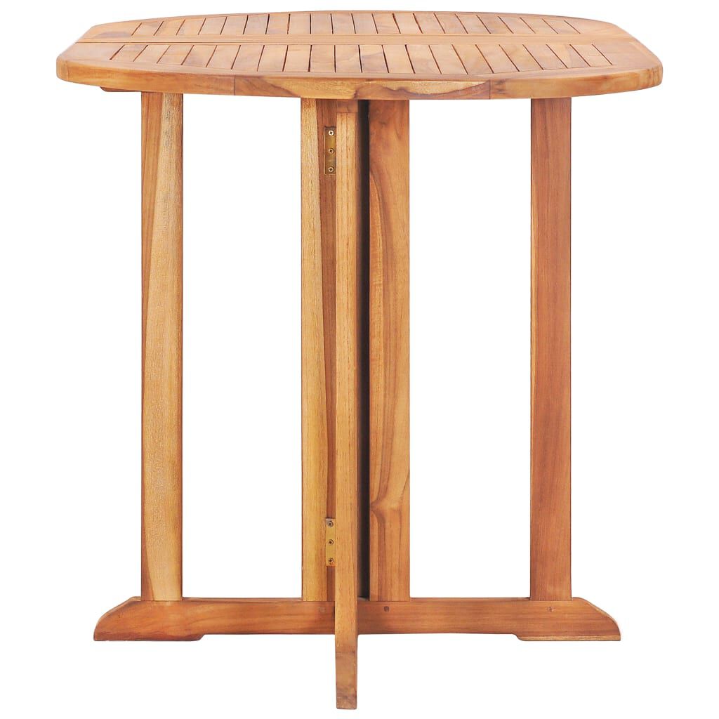 vidaXL 5 Piece Folding Outdoor Dining Set Solid Teak Wood