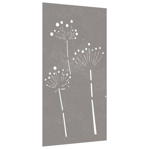 vidaXL Garden Wall Decoration 105x55 cm Corten Steel Flower Design