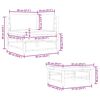 vidaXL 2 Piece Garden Lounge Set with Dark Grey Cushions Bamboo