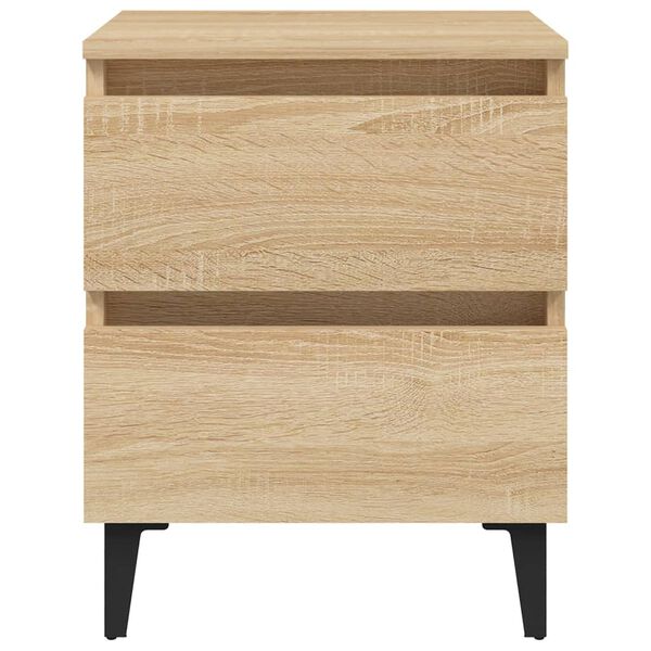 vidaXL Bed Cabinets 2 pcs Sonoma Oak 40x35x50 cm Engineered Wood