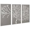 vidaXL Garden Wall Decorations 3 pcs 105x55 cm Corten Steel Tree Design