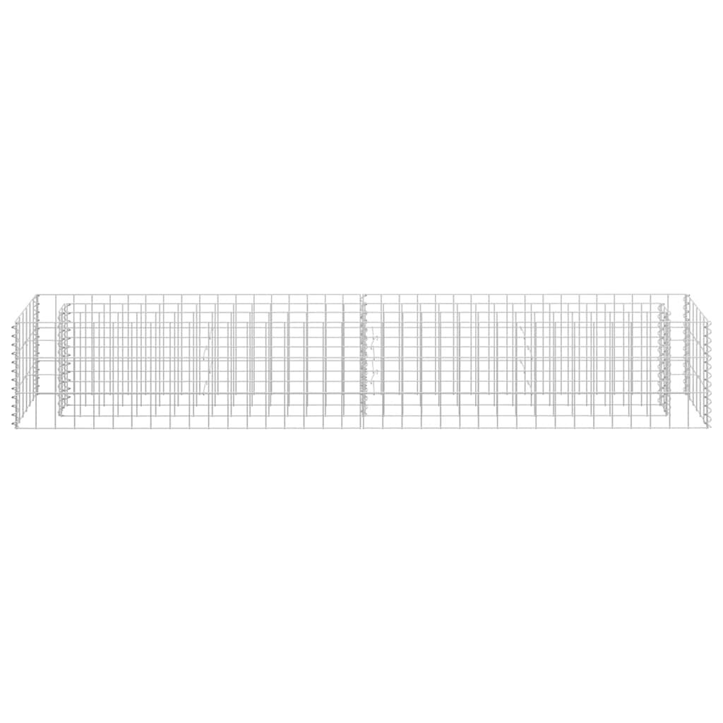 vidaXL Gabion Raised Bed Galvanised Steel 180x30x30 cm