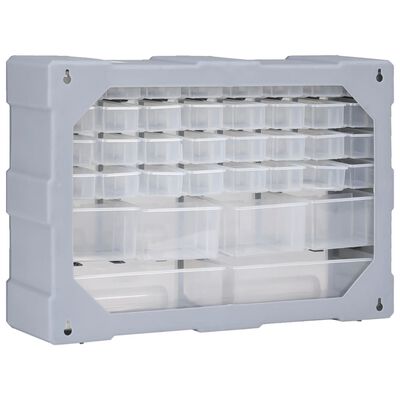 vidaXL Multi-drawer Organiser with 38 Drawers 52x16x37.5 cm, grey vidaXL Multi-drawer Organiser with 38 Drawers 52x16x37.5 cm