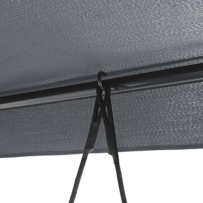 vidaXL Garden Swing Bench with Canopy Dark Grey Steel, dark grey vidaXL Garden Swing Bench with Canopy Dark Grey Steel