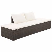 vidaXL Garden Bed Brown 195x60 cm Poly Rattan, brown vidaXL Garden Bed Brown 195x60 cm Poly Rattan